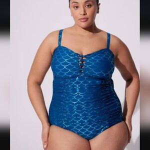 NEW Mermaid Wireless Swimsuit Size 2 2X NWT by Torrid